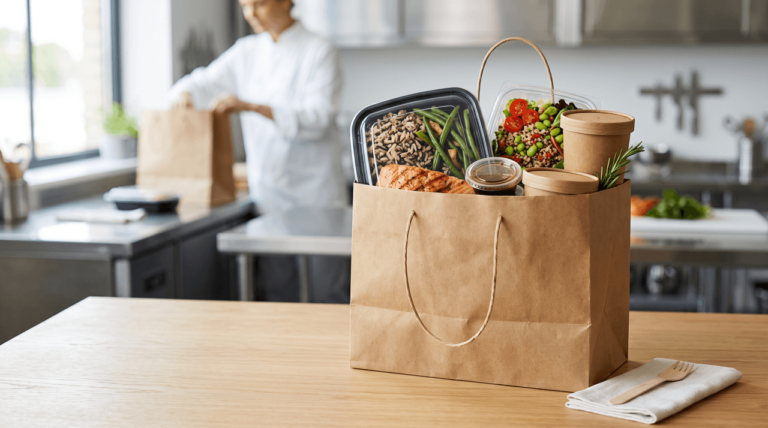 Jak bezpiecznie transportować dietę pudełkową? Rola opakowań z szerokim dnem w cateringu